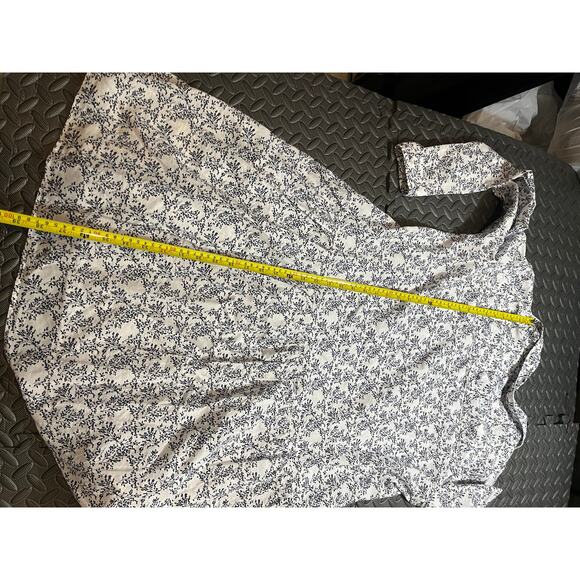 Grayson Frank & Eileen The Changemaker Dress Blue White Long Sleeve Sz 3 Medium - Picture 8 of 10